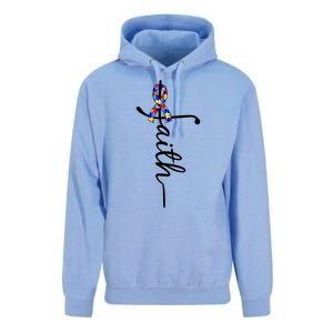 Faith Autism Awareness Month Ribbon Unisex Surf Hoodie