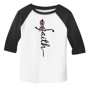 Faith Autism Awareness Month Ribbon Toddler Fine Jersey T-Shirt