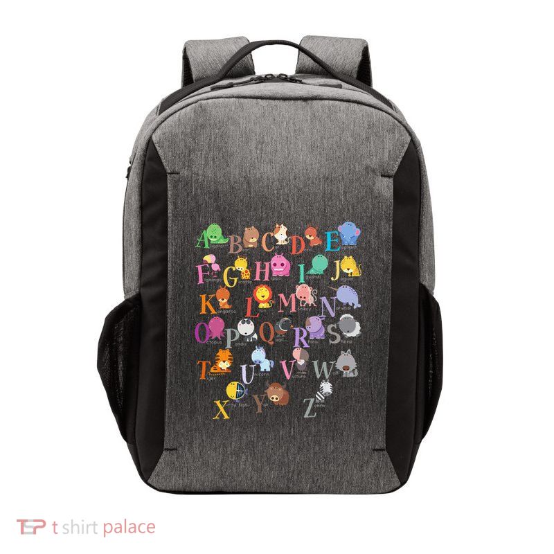 Funny Alphabet Abcs Animal Learning Kindergarten Teacher Vector Backpack