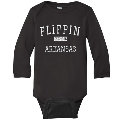 Flippin Arkansas Ar Vintage Baby Long Sleeve Bodysuit