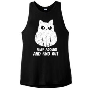 Fluff Around And Find Out Funny Cat Lover Ladies PosiCharge Tri-Blend Wicking Tank