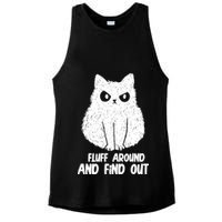 Fluff Around And Find Out Funny Cat Lover Ladies PosiCharge Tri-Blend Wicking Tank