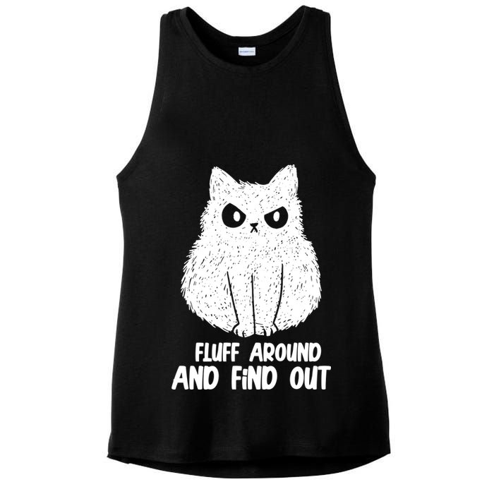 Fluff Around And Find Out Funny Cat Lover Ladies PosiCharge Tri-Blend Wicking Tank