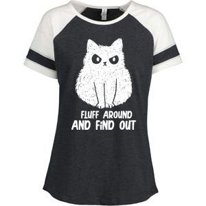 Fluff Around And Find Out Funny Cat Lover Enza Ladies Jersey Colorblock Tee