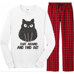 Fluff Around And Find Out Funny Cat Lover Long Sleeve Pajama Set