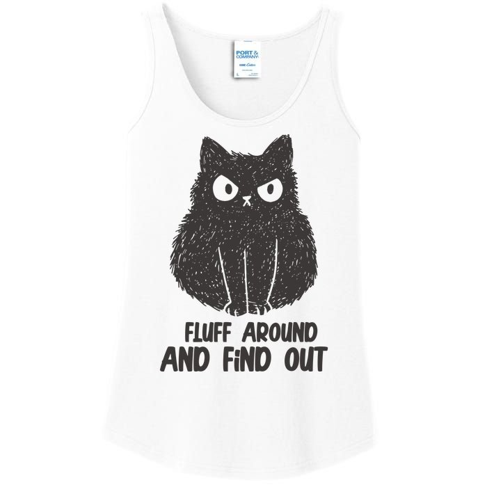 Fluff Around And Find Out Funny Cat Lover Ladies Essential Tank