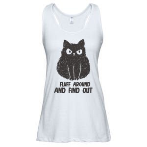 Fluff Around And Find Out Funny Cat Lover Ladies Essential Flowy Tank