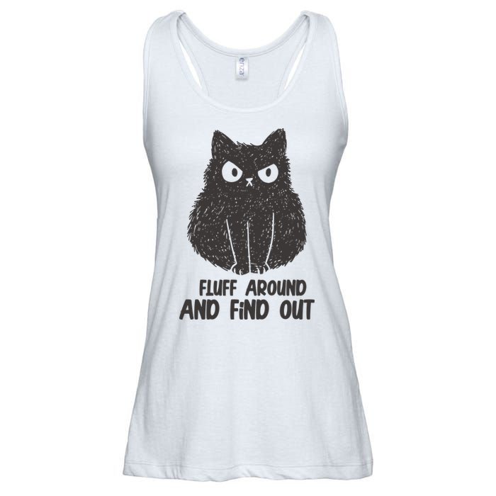 Fluff Around And Find Out Funny Cat Lover Ladies Essential Flowy Tank