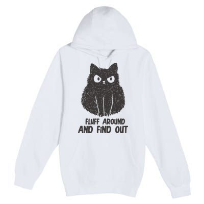 Fluff Around And Find Out Funny Cat Lover Premium Pullover Hoodie