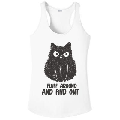 Fluff Around And Find Out Funny Cat Lover Ladies PosiCharge Competitor Racerback Tank