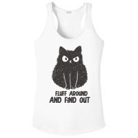 Fluff Around And Find Out Funny Cat Lover Ladies PosiCharge Competitor Racerback Tank