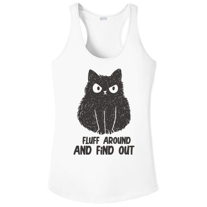 Fluff Around And Find Out Funny Cat Lover Ladies PosiCharge Competitor Racerback Tank