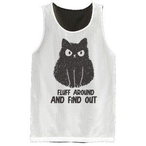 Fluff Around And Find Out Funny Cat Lover Mesh Reversible Basketball Jersey Tank