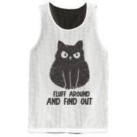 Fluff Around And Find Out Funny Cat Lover Mesh Reversible Basketball Jersey Tank