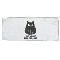 Fluff Around And Find Out Funny Cat Lover Large Microfiber Waffle Golf Towel