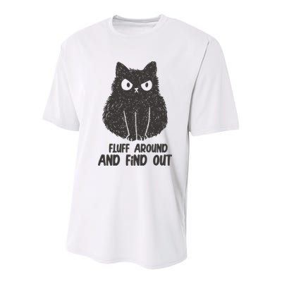 Fluff Around And Find Out Funny Cat Lover Youth Performance Sprint T-Shirt