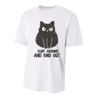 Fluff Around And Find Out Funny Cat Lover Youth Performance Sprint T-Shirt