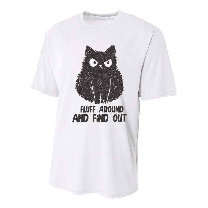 Fluff Around And Find Out Funny Cat Lover Youth Performance Sprint T-Shirt