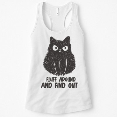 Fluff Around And Find Out Funny Cat Lover Womens Tank Top