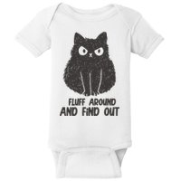 Fluff Around And Find Out Funny Cat Lover Baby Bodysuit