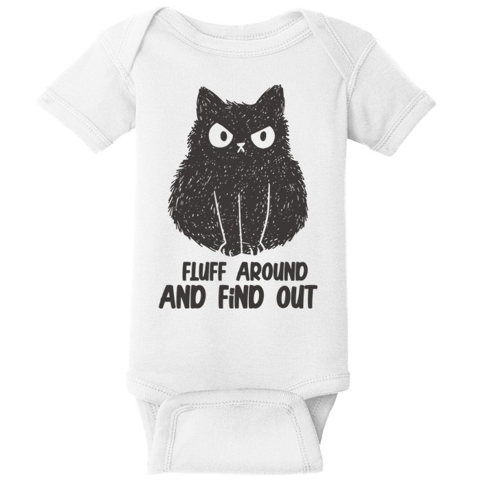 Fluff Around And Find Out Funny Cat Lover Baby Bodysuit