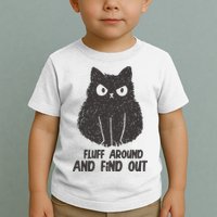 Fluff Around And Find Out Funny Cat Lover Toddler T-Shirt