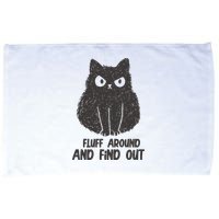 Fluff Around And Find Out Funny Cat Lover Microfiber Hand Towel