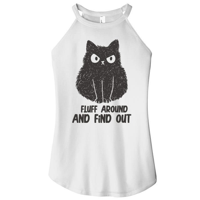 Fluff Around And Find Out Funny Cat Lover Women's Perfect Tri Rocker Tank