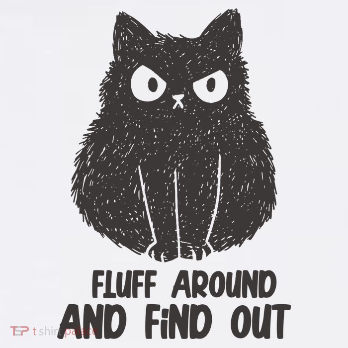 Fluff Around And Find Out Funny Cat Lover Kids T-Shirt