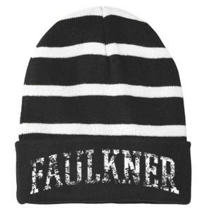 Faulkner Athletic Arch College University Alumni Striped Beanie with Solid Band