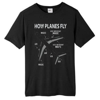 Funny Aviation Airplane Gift Pilot Tall Fusion ChromaSoft Performance T-Shirt