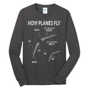 Funny Aviation Airplane Gift Pilot Tall Long Sleeve T-Shirt