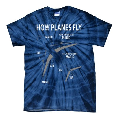 Funny Aviation Airplane Gift Pilot Tie-Dye T-Shirt