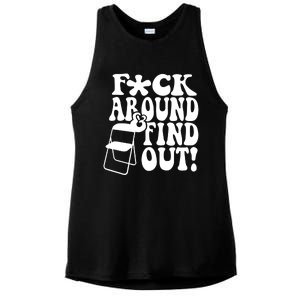 Fuck Around And Find Out Funny Sayings Folding Chair Ladies PosiCharge Tri-Blend Wicking Tank