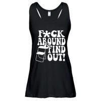 Fuck Around And Find Out Funny Sayings Folding Chair Ladies Essential Flowy Tank