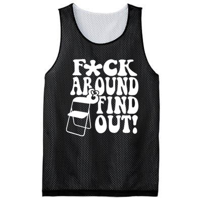 Fuck Around And Find Out Funny Sayings Folding Chair Mesh Reversible Basketball Jersey Tank