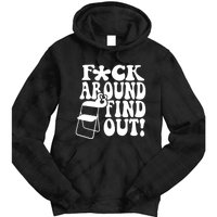 Fuck Around And Find Out Funny Sayings Folding Chair Tie Dye Hoodie