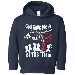 Funny Autism Appreciation God Gave Me A Touch Of The Tism Toddler Hoodie