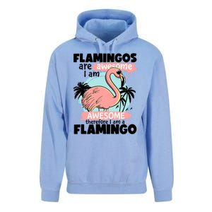 Flamingos Are Awesome I Am Awesome Funny Pink Flamingoes Gift Unisex Surf Hoodie