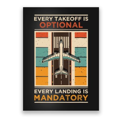 Funny Aviation Airplane Design Pilot Humor Aviator Aircraft Poster