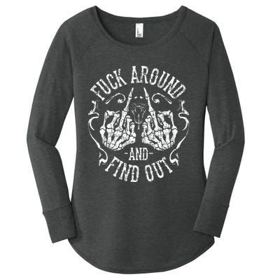 Fuck Around And Find Out Women's Perfect Tri Tunic Long Sleeve Shirt