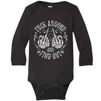 Fuck Around And Find Out Baby Long Sleeve Bodysuit