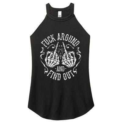 Fuck Around And Find Out Women’s Perfect Tri Rocker Tank