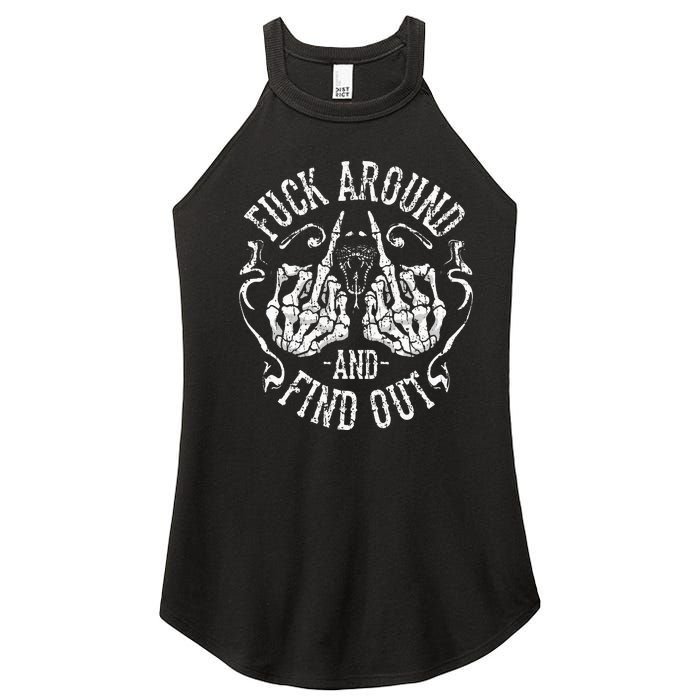 Fuck Around And Find Out Women's Perfect Tri Rocker Tank