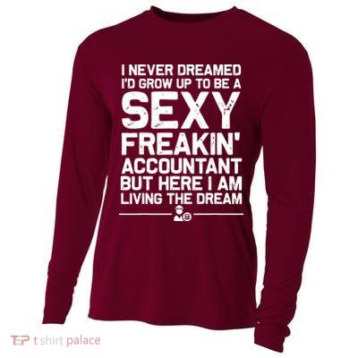 Funny Accountant Art For Men Women CPA Accounting Bookkeeper Cooling Performance Long Sleeve Crew
