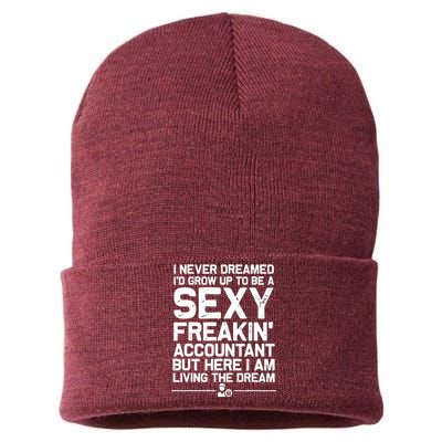 Funny Accountant Art For Men Women CPA Accounting Bookkeeper Sustainable Knit Beanie