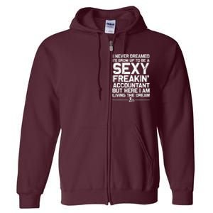 Funny Accountant Art For Men Women CPA Accounting Bookkeeper Full Zip Hoodie