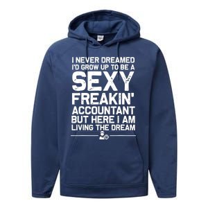 Funny Accountant Art For Men Women CPA Accounting Bookkeeper Performance Fleece Hoodie