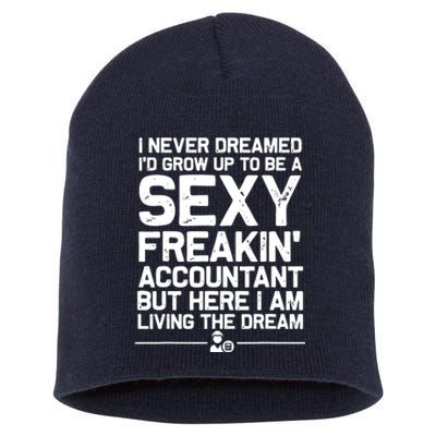 Funny Accountant Art For Men Women CPA Accounting Bookkeeper Short Acrylic Beanie