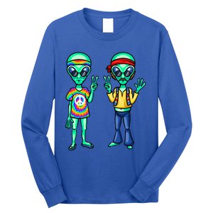 Funny Alien Alien Lover Hippie Aliens Believe In Aliens Long Sleeve Shirt